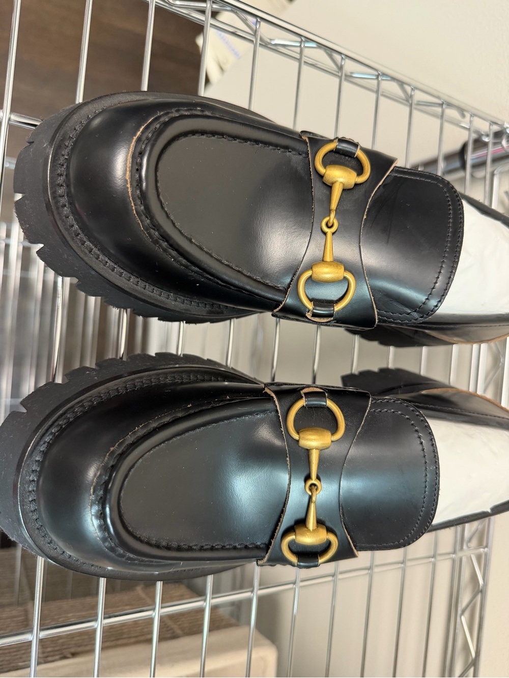Gucci Black Leather Horsebit Loafers - Picture 4 of 5